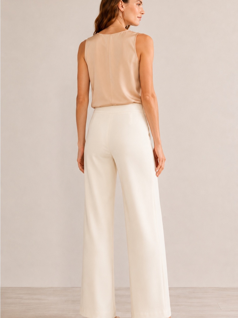 NWT NIC+ZOE Cream Dress Pants Size 12 Side Zip Career Trouser $138 - Picture 4 of 8